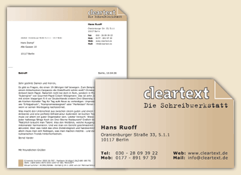 Referenz cleartext - Die Schreibwerkstatt